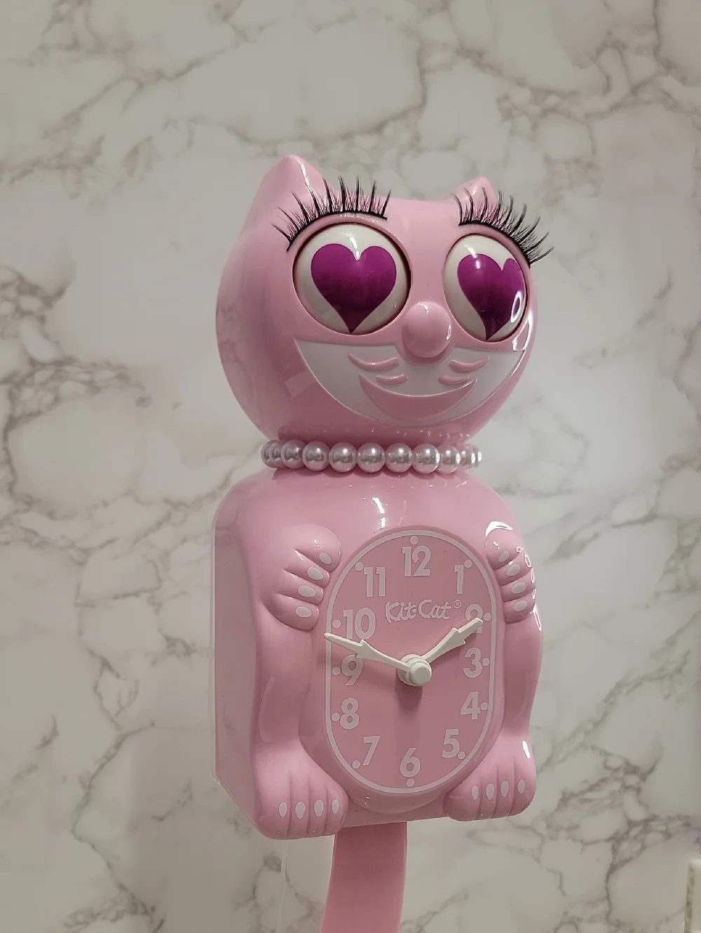 Rare Bubblegum Lady Kit-Cat Klock clock with Magenta Heart eyes Limited Edition
